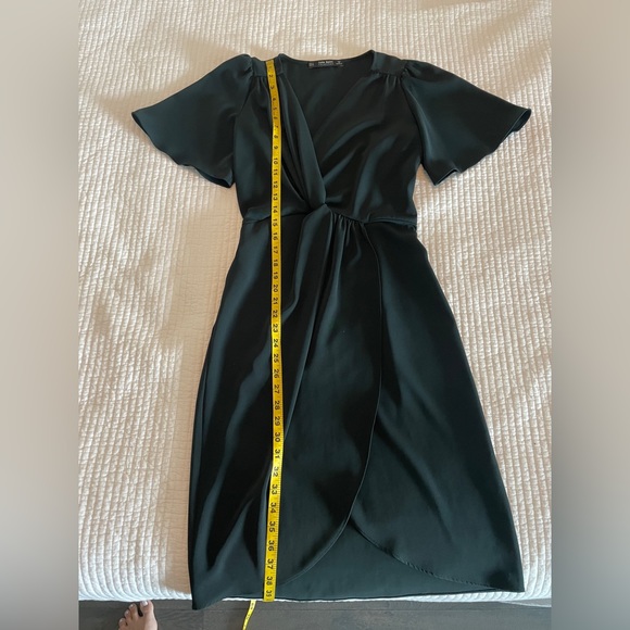 Zara dark green midi dress (Size S) - Picture 6 of 6